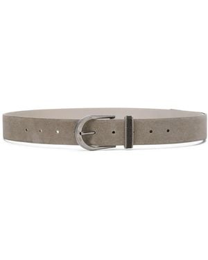 Brunello Cucinelli Cinturón liso - Gris