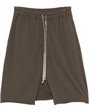 Rick Owens Drawstring Split Shorts - Brown