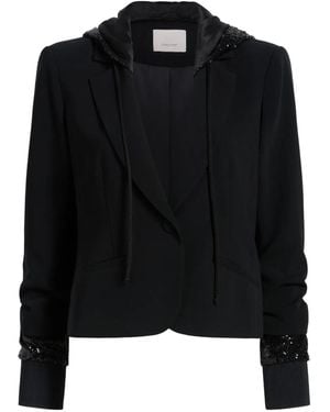 Cinq À Sept Giacca Le Petit Khloe Con Paillettes - Nero