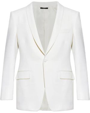 Tom Ford Blazer À Col Châle - White