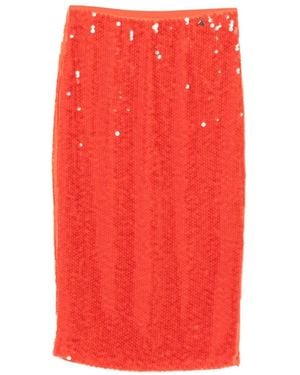 Patrizia Pepe Sequin-Embellished Midi Skirt - Red