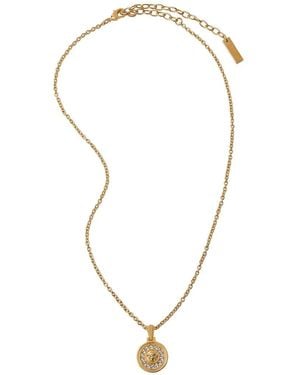 Versace Medusa Crystal Necklace - White