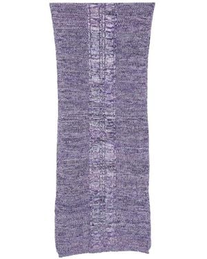 Missoni Cable-Knit Space-Dye Scarf - Purple
