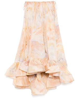 Zimmermann Flounce Maxi Skirt - Natural