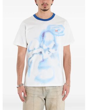 DIESEL T-Norm Graphic Ringer T-Shirt - White