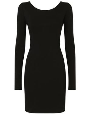 Dolce & Gabbana Punto Stoffa Knitted Mini Dress - Black