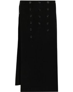 Yohji Yamamoto Gonna A Portafoglio - Nero