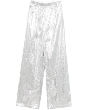 MEDEA Metallic-Effect Trousers - White