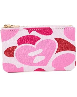 AAPE BY A BATHING AP Heart-Camo Cardholder - Pink