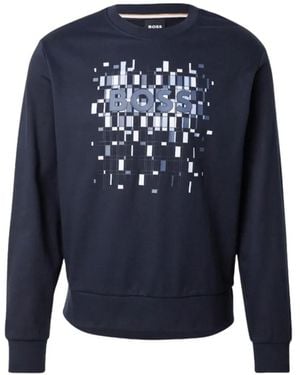 BOSS Logo-Print Sweatshirt - Blue