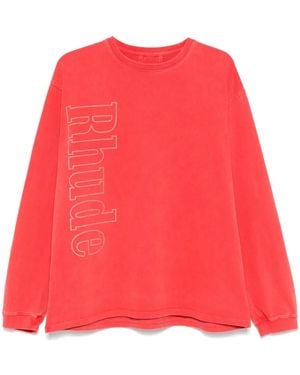 Rhude Printed Sweatshirt - Red