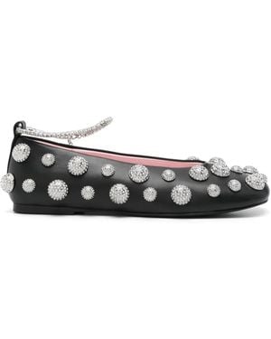 Stine Goya Crystal-Embellished Ballerina Shoes - Black