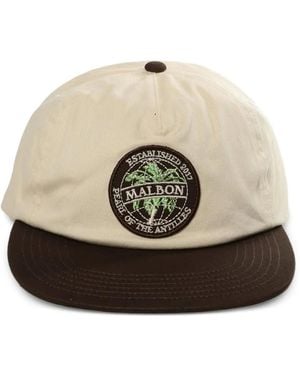 Malbon Golf Palmera Logo-Patch Baseball Cap - Natural