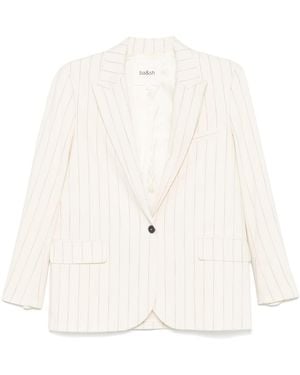 Ba&sh Pinstripe EcoVero Viscose Blazer - White