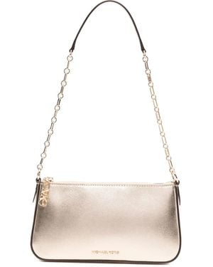 Michael Kors Chain-Strap Metallic Shoulder Bag - White