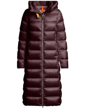 Parajumpers Leah Hooded Quilted Coat - Purple