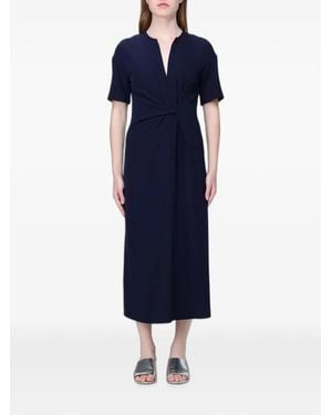 MEIMEIJ Twist-Detail Crêpe Dress - Blue