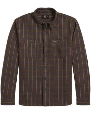 RRL Striped Shirt - Brown