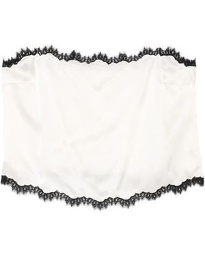 Doen Square Neck Lace Top - White