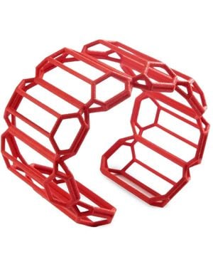 Maison 203 Brazalete Mybf 2 Con Motivo Geométrico - Rojo
