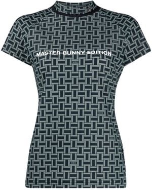 MASTER BUNNY EDITION Logo-Print Short-Sleeve Top - Black