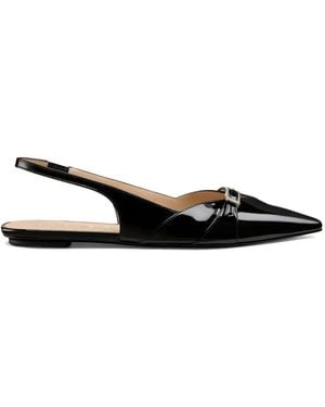 Stuart Weitzman Georgie Flat Slingback Flats - White