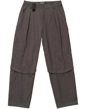 Hyein Seo Pantaloni Con Pieghe - Grigio