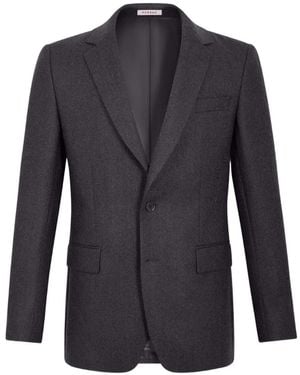 Fursac Notched-Lapels Single-Breasted Suit Jacket - Blue