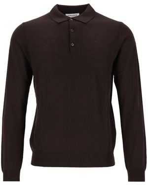 Al Duca d'Aosta Merino Wool Polo Jumper - Black