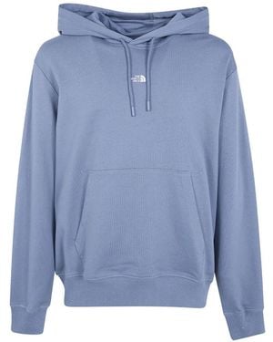The North Face Logo-Embroidered Hoodie - Blue