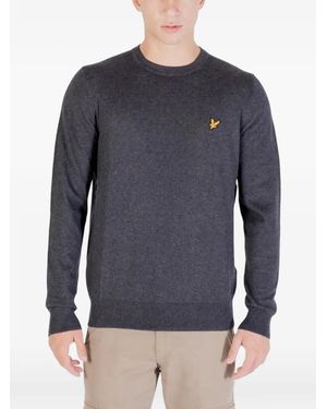 Lyle & Scott Logo-Patch Jumper - Blue