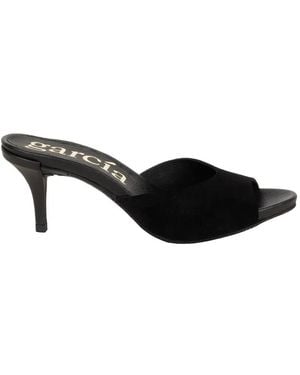 Pedro Garcia Welch Suede Slip-On Sandals - Black