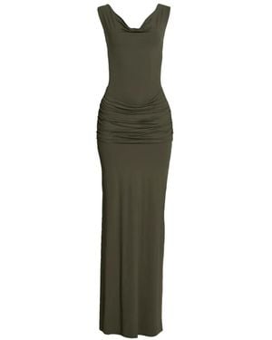 Axel 113 Jessica Draped Maxi Dress - Green