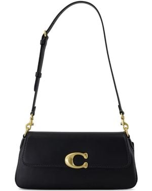 COACH Jet Leather Shoulder Bag - Black