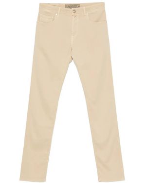 Hand Picked Ravello Slim-Fit Pants - Natural