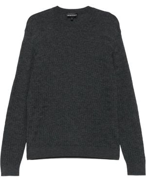 Emporio Armani テクスチャード セーター - ブラック