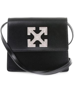 Off-White c/o Virgil Abloh Leather Jitney 0.7 Mini Crossbody Bag - Black