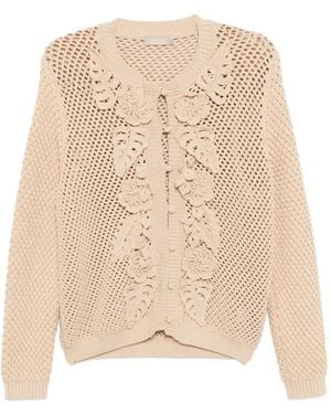 Elie Saab クロシェニット カーディガン - ナチュラル