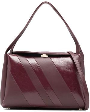 THEMOIRÈ Bolso De Hombro Eudora A Rayas Diagonales - Morado