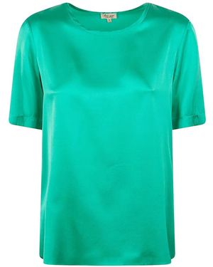 HER SHIRT HER DRESS Satin-Finish T-Shirt - Green