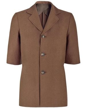 Tod's Buttoned Short-Sleeve Jacket - Brown