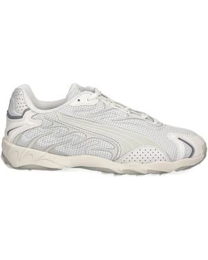 PUMA メッシュパネル スニーカー - ホワイト