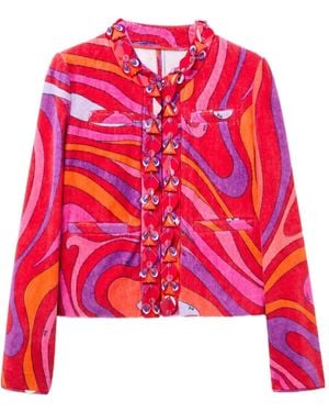 PUCCI Chaqueta con volantes - Rojo