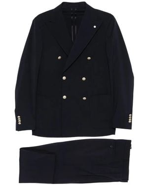 Luigi Bianchi Double-Breasted Suit - Blue
