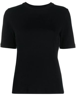 La Collection Short-Sleeve Cotton T-Shirt - Black