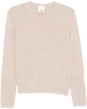Allude Round-Neck Sweater - White