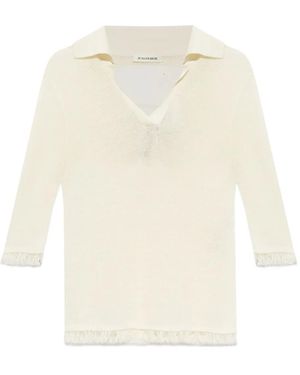 By Malene Birger Vネック トップ - ホワイト