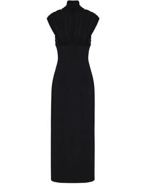 ARMARIUM Fosca Ruched Maxi Dress - Black