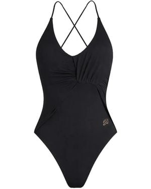 Blumarine Twist-Detail Swimsuit - Black