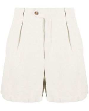 Closed High-waisted Organic-cotton Shorts - Natural